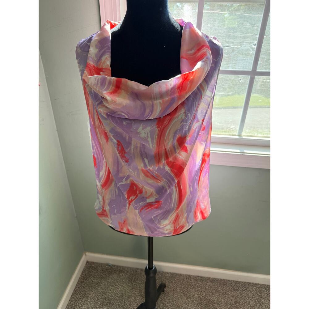 ENTRO By Anthropologie Liquid Shine Cowl Neck Tank Top